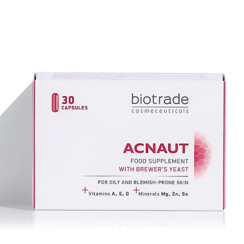 Doplnok stravy s pivovarskými kvasnicami pre mastnú a problematickú pleť Acnaut Biotrade 30ks