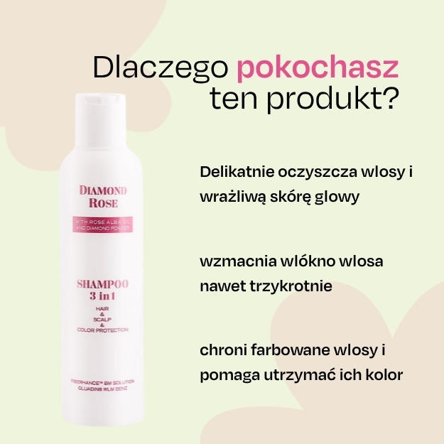 Szampon do włosów 3w1 Diamond Rose Biofresh 200 ml