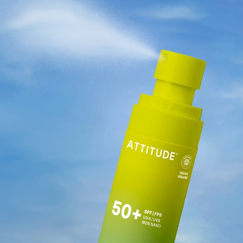 Minerálny opaľovací krém v spreji ATTITUDE Sunly SPF 50+ bez vône 75 ml