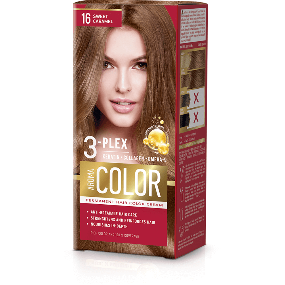 Farba na vlasy - sladký karamel č.16 Aroma Color