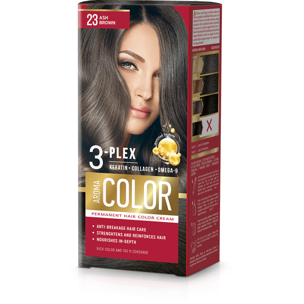 Aroma Color Farba na vlasy - popolová hnedá č.23