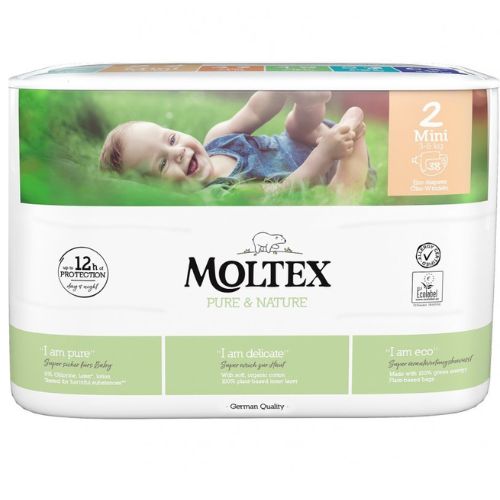 Levně Moltex Pure & Nature Mini plenky 3-6 kg 38ks
