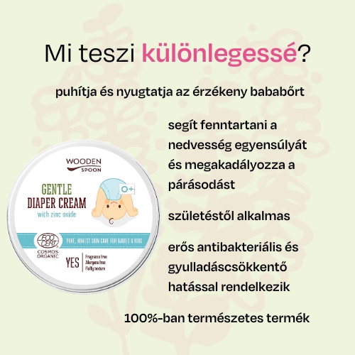 Bio cink vaj bőr nyugtatásra és kiütések ellen Wooden Spoon 100 ml