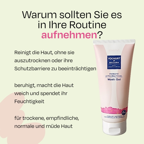 Gesichtsreinigungsgel mit Bio-Rosenöl YOGHURT OF BULGARIA 200 ml