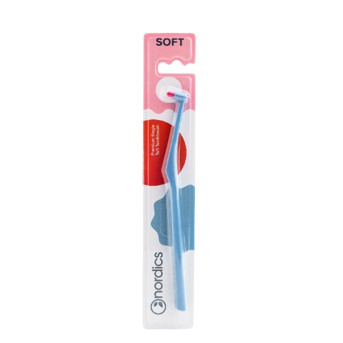 E-shop Jednozväzková zubná kefka Soft modrá Nordics Oral Care 1ks