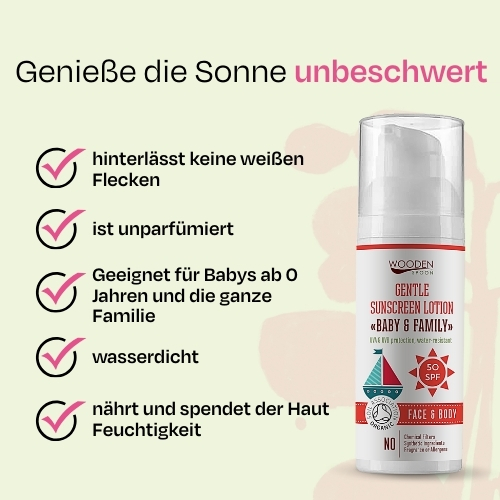 Sonnenmilch für Babys & Familie LSF 50 Wooden Spoon 50ml