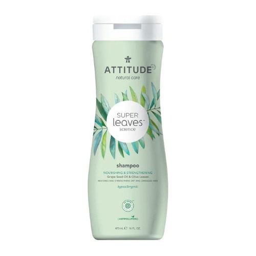 Prírodný šampón ATTITUDE Super leaves s detoxikačným účinkom - vyživujúci pre suché a poškodené vlasy 473ml