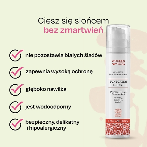 Mleczko do opalania ciała i twarzy SPF 35+ Wooden Spoon 100ml