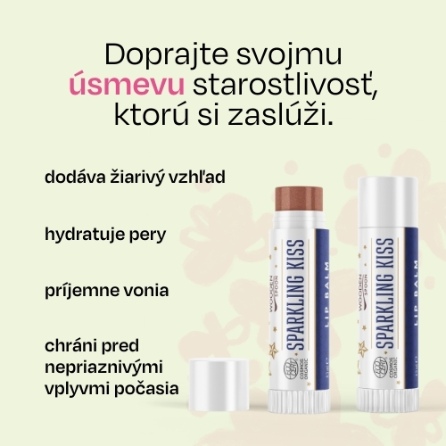 Balzam na pery Trblietavý bozk Wooden Spoon 4,3ml