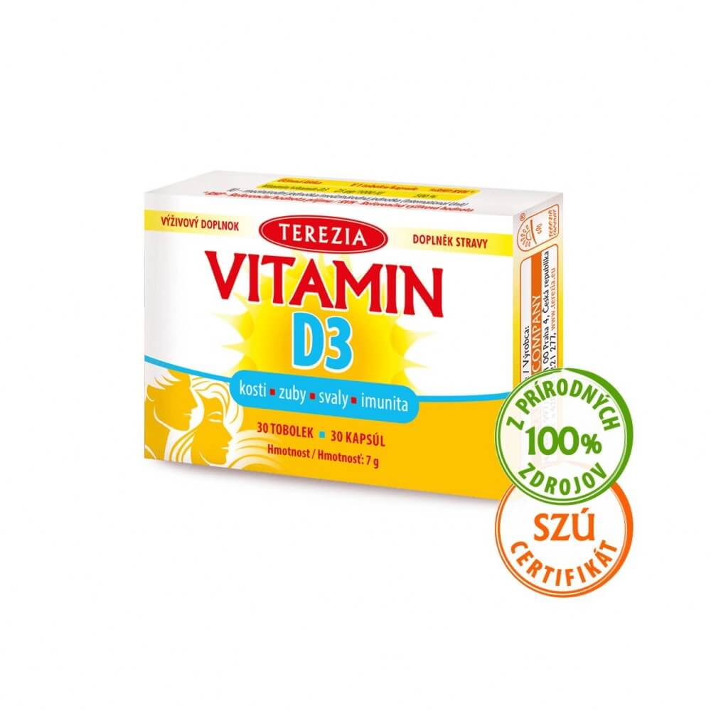 Levně Vitamin D3 1000 IU TEREZIA 30 kapslí