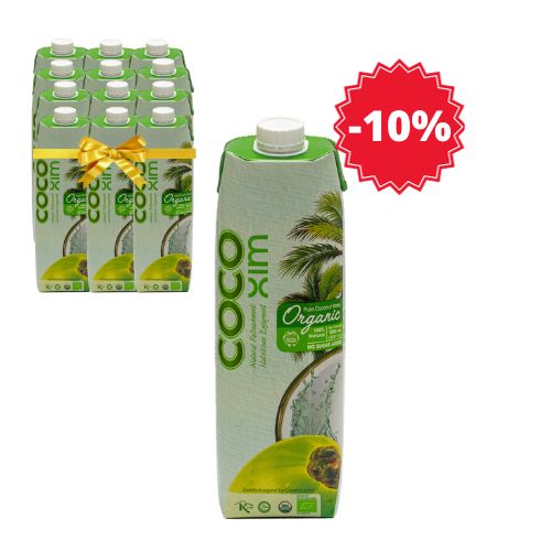 E-shop XL balenie - BIO Kokosová voda organic COCOXIM 12x1000 ml