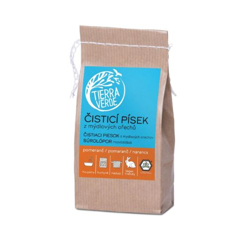 E-shop Čistiaci piesok z mydlových orechov (papierové vrecko) Tierra Verde 250g