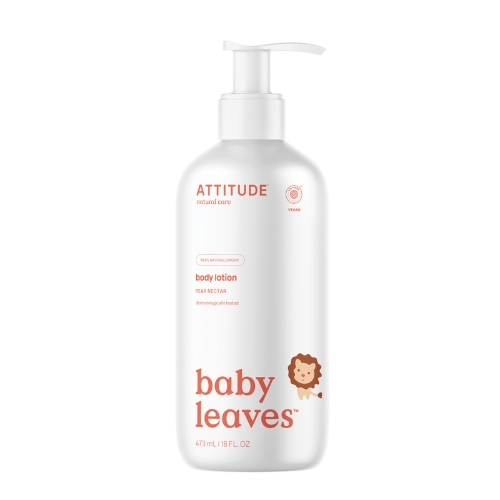 Baby leaves Dětské tělové mléko s vůní hruškové šťávyl Attitude 473ml