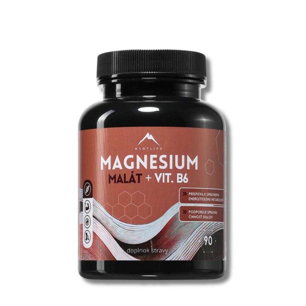 Magnézium malát + vitamín B6 Hrotlife 90cps
