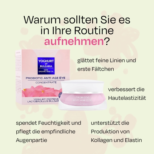 Probiotisches Augenserum gegen Falten mit Bio-Rosenöl YOGHURT OF BULGARIA 40 ml