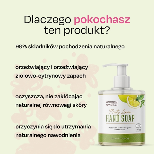 Mydło w płynie mięta i cytryna Wooden Spoon 300ml