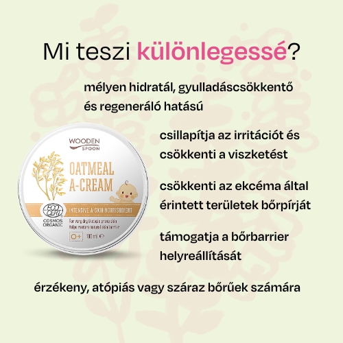 Hidratáló vaj zabpehellyel atópiás ekcémára Wooden Spoon 100ml