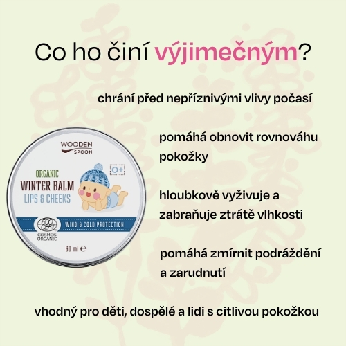 Dětský balzám na rty a tváře Wooden Spoon 60ml