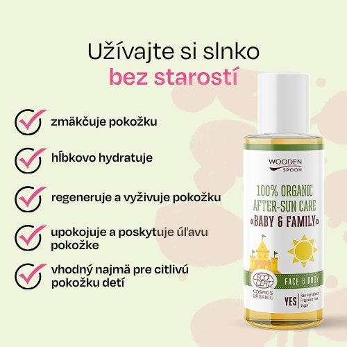 Detský organický olej po opaľovaní Baby & Family Wooden Spoon 100ml