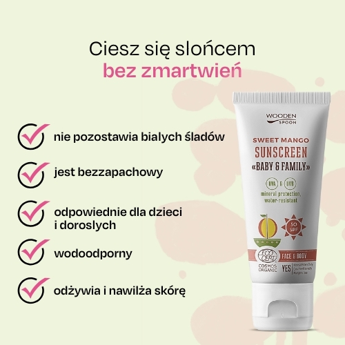 Balsam do opalania Baby & Family SPF50 Mango Wooden Spoon 100ml