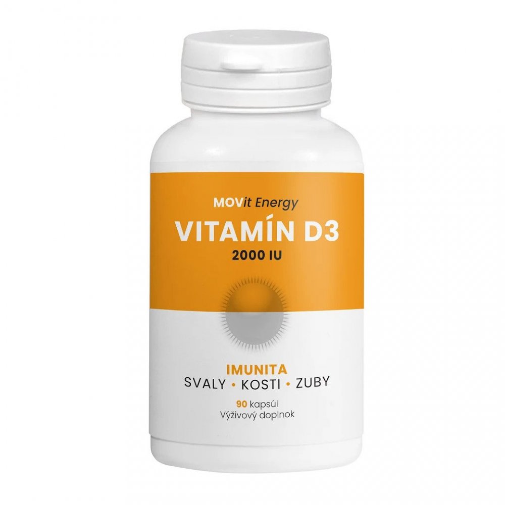 Vitamín D3 2000 I.U. 50 mcg MOVit Energy 90 kapsúl