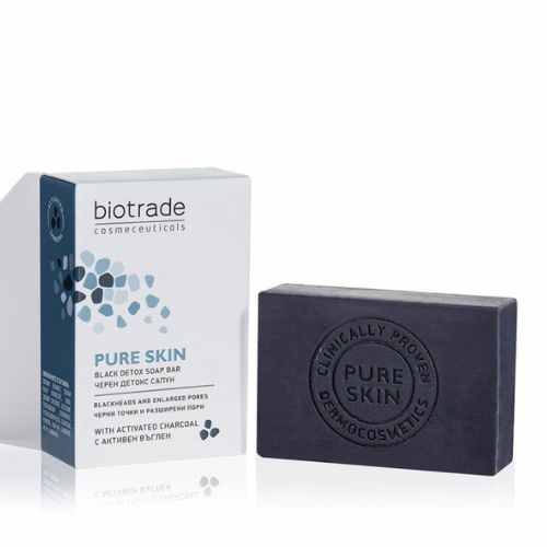 E-shop Detoxikačné mydlo s aktívnym uhlím Pure skin Biotrade 100g