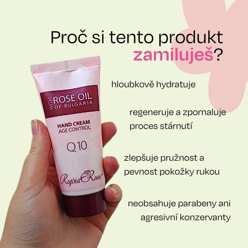 Krém na ruky s Q10 a ružovým olejom Regina Roses 50 ml