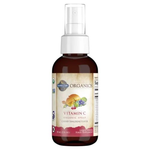 Spray z witaminą C Organic o smaku wiśni i mandarynki Garden of Life 58ml