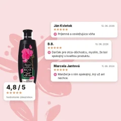 Šampón a sprchový gél z ružovej vody pre mužov Rose of Bulgaria 330 ml, hodnotenia zákazníkov