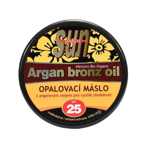 Opaľovacie maslo s arganovým olejom pre rýchle zhnednutie SPF 25 VIVACO 200 ml