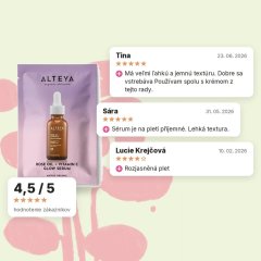 Širokospektrálne rozjasňujúce sérum Luminous Rose Alteya Organics 2ml vzorka, hodnotenia zákazníkov