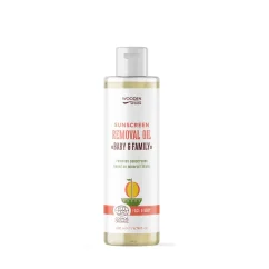 Organický sprchový olej na odstránenie SPF krému Mango Baby & Family Wooden Spoon 200ml