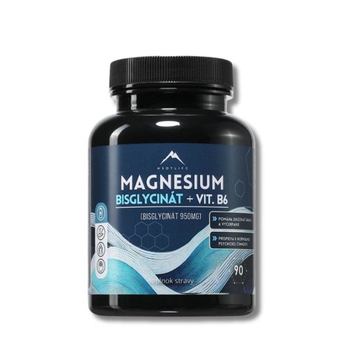 Magnézium bisglycinát + vitamín B6 Hrotlife 90cps