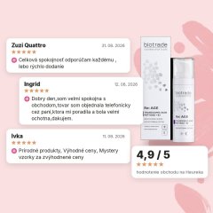 Rozjasňujúce pleťové sérum s 5% kyselinou tranexámovou, 5% niacínamidom a peptidmi Age Brightening Biotrade 30ml, hodnotenia zákazníkov