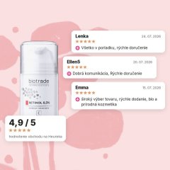 Nočná krémová maska na pleť s 0,3% retinolom Biotrade 50ml, hodnotenia zákazníkov Nočná krémová maska na pleť s 0,3% retinolom Biotrade 50ml, hodnotenia zákazníkov