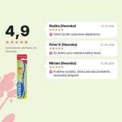 Zubná kefka Astera Active 3 medium AROMA, hodnotenia zákazníkov