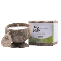 Sójová sviečka v kokosovom orechu Darjeeling Delight We love the Planet 190 g Sójová sviečka v kokosovom orechu Darjeeling Delight We love the Planet 190 g