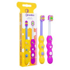 Kinderzahnbürsten Super soft premium 0-2 Jahre 4080 Borsten Nordics Oral Care 2Stk