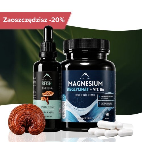 Sen - Nalewka z Reishi 50ml i Bisglicynian magnezu 90szt. Hrotlife