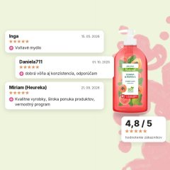 Mydlo na ruky - guava a papája Aroma 500 ml, hodnotenia zákazníkov