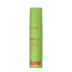 Detský minerálny opaľovací krém v spreji ATTITUDE Sunly SPF 50+ s vôňou melónu a kokosu 75 ml