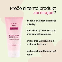 Ošetrujúce maslo na telo a ruky 2v1 Diamond Rose Biofresh 150 ml