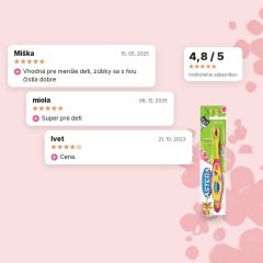 Zubná kefka Astera Kids Extra Soft AROMA, hodnotenia zákazníkov