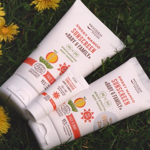 Opaľovacie telové mlieko Mango Baby & Family SPF50 Wooden Spoon 100ml