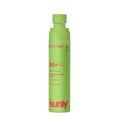 Detský minerálny opaľovací krém v spreji ATTITUDE Sunly SPF 50+ s vôňou melónu a kokosu 75 ml