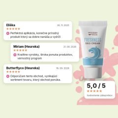 Organický krémový dezodorant Freshness s inovatívnym aplikátorom Wooden Spoon 40 ml, hodnotenia zákazníkov Organický krémový dezodorant Freshness s inovatívnym aplikátorom Wooden Spoon 40 ml, hodnotenia zákazníkov