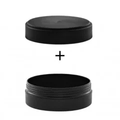 Black plastic balm jar Emerosa 50ml