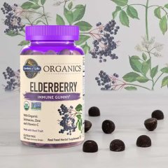 Organiczne żelki na odporność o smaku czarnego bzu Garden of Life 120 szt.