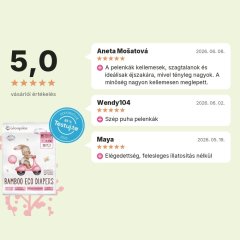 Woopies baba ÖKO pelenka MEDIUM (9-14kg) Wooden Spoon 30db, vásárlói értékelések Woopies baba ÖKO pelenka MEDIUM (9-14kg) Wooden Spoon 30db, vásárlói értékelések