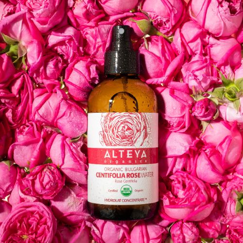 Ružová voda Bio z ruže stolistej (Rosa Centifolia) Alteya Organics 240 ml sklo
